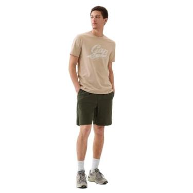 Imagem de GAP Camiseta masculina com logotipo, Bedrock, M