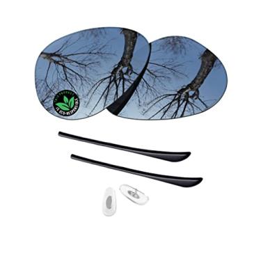 Imagem de Raydi Lentes de reposição de policarbonato e kits de borracha para óculos de sol RayBan Aviator RB3025 58 mm - Espelho de titânio prateado - Polarizado