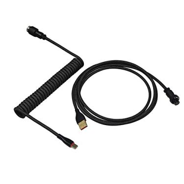 Imagem de 1.8m tion cector 2 em 1 tipo-c para usb cabo enrolado tecido mh sktop computador tion cector para teclado mecal/941