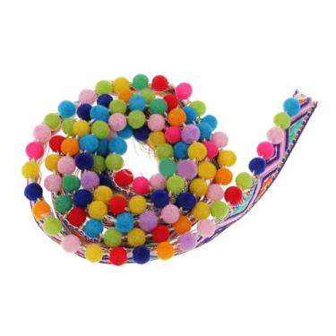 Imagem de oshhni 1 jarda fita jacquard pompom guarnição franja fita jacquard cortina fita de costura para sacos saias vestido de casamento vestuário, Largura 28mm