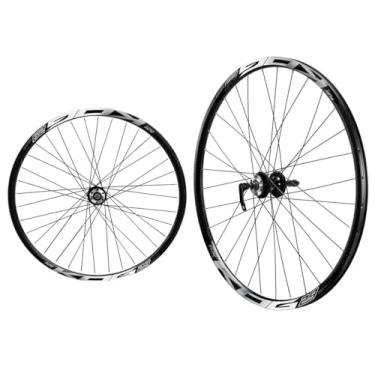 Imagem de Kit Bicicleta Aro 29 Par Roda Aro 29 KOG Parede Dupla Cubo Rosca Disco Raios Inox,Preto Branco