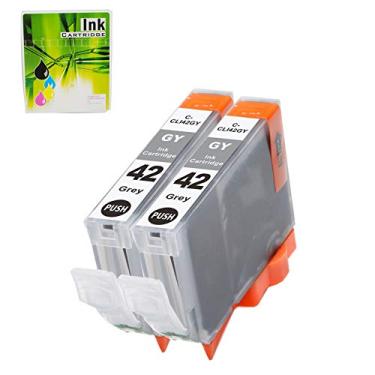 Imagem de NEXTPAGE Cartuchos de tinta CLI42 GY compatíveis com cartuchos de tinta cinza Canon CLI-42 funcionam com impressora jato de tinta Canon PIXMA PRO 100, Canon CLI42 GY pacote com 2