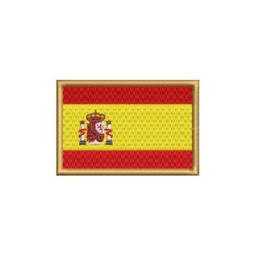 Imagem de BP0084-001 Bandeira Espanha Patch Bordado 7,5×5 cm (D- Arquivo Matriz para bordar.)