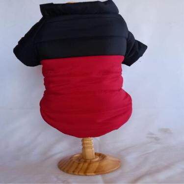 Imagem de jaqueta puffer pet mimos e artes pet, Preto, Vermelho, P