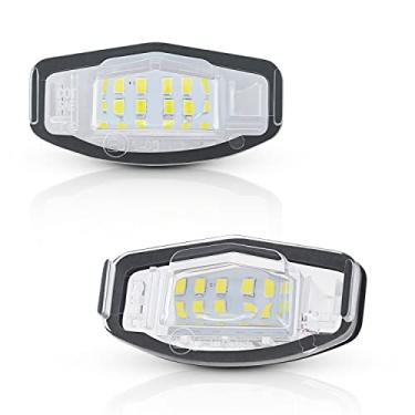 Imagem de Asgohme Luzes de LED para placa de carro brancas brilhantes conjunto de lâmpada compatível com Honda Accord Sedan Odyssey Civic Pilot e Acura MDX TSX TL ILX RDX RL, pacote com 2