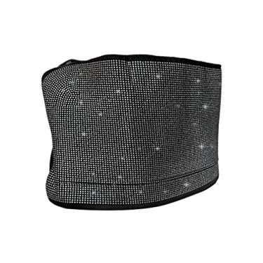 Imagem de Bling Bolsa de Carro Bolsa Organizador de Malha de Carro Banco Traseiro, Suporte de Bolsa de Lenço de Carga, Bolsa de Rede de Armazenamento para Motorista Branca