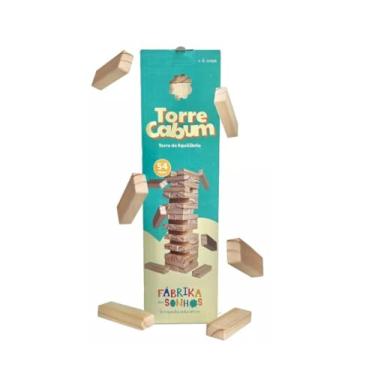 Imagem de Brinquedo Torre Cabum De Equilibrio Madeira 54 Peças