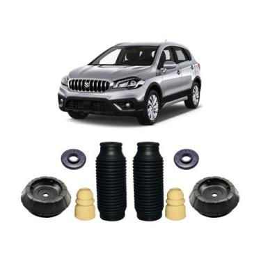 Imagem de 2 Kit Coxim Batente Coifa Dianteiro S-cross 2018 2019 2020 - QualyKits