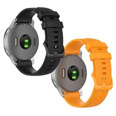 Imagem de Anrir Pulseira de relógio Garmin Vivoactive 4S, pulseira de silicone de 18 mm para Vivomove 3S 39 mm/Venu 2S/Forerunner 255s, Fossil Gen 6/5E 42 mm, Q Venture Gen 4 HR, esporte de 41 mm - pacote com 2