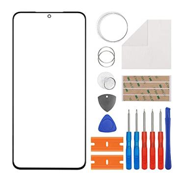 Imagem de Duotipa Substituição da tela de vidro frontal compatível com Samsung Galaxy S21 de 6,2 polegadas, tela de vidro da lente externa frontal para Samsung S21, SM-G990F, SM-G990F/DS com ferramentas - sem