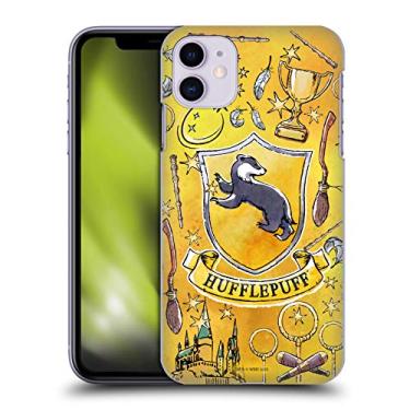 Imagem de Head Case Designs Capa rígida oficialmente licenciada com estampa Harry Potter Hufflepuff Relíquias da Morte XIII compatível com Apple iPhone 11