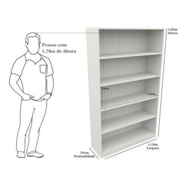 Imagem de Armário Prateleira Multiuso M4 Vitrine Loja Closet Livro Mdp - VETORIA