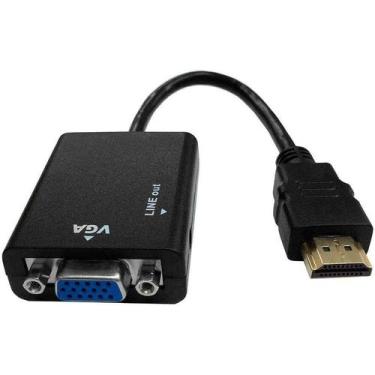 Imagem de Cabo Adaptador Conversor HDMI para VGA com Saída P2 de áudio - Phonece