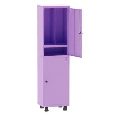 Imagem de Armário Guarda Volume Locker Roupeiro Insalubre 1 Vão 02 Portas Com Pr