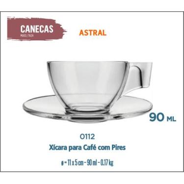 Imagem de Xícara Café Com Pires Curto Pequeno - Astral 90ml - Nadir Figueiredo