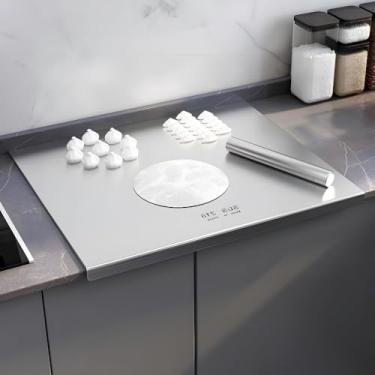 Imagem de Tábua de corte de aço inoxidável 316, tábuas de corte para cozinha, tábua de cortar, tábua grande para cortar carne, legumes, frutas, queijo - 50 x 40 cm