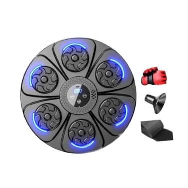 Imagem de menolana Máquina de boxe musical, equipamento de treinamento de boxe, alvo de reação ajustável, alvo eletrônico de parede para fitness, uso doméstico, com Luvas para Adultos