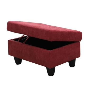 Imagem de Uneeruiqy Sofá de flanela vermelha para sala de estar sofá para escritório em casa, quarto, sala de estar, sofá com forte capacidade de carga, sofá pequeno