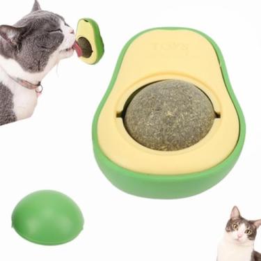 Imagem de Brinquedo Interativo para Gatos, Formato de Abacate com Catnip Natural, Bolinha Relaxante