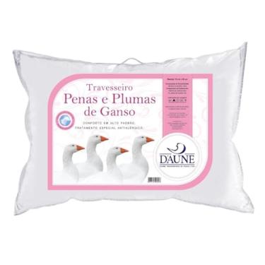 Imagem de Travesseiro 95% Pena de Ganso e 5% Pluma de Ganso Natural - 50 cm X 70 cm Conforto