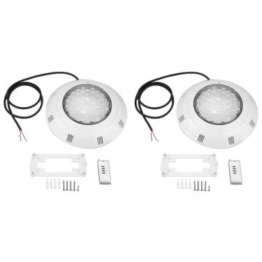 Imagem de 2 Unidades de Luzes RGB para Lago LED para Piscina Luz 30W 300 Luz Brilhante Subaquática Multicolorida Com Controle Remoto para Tanques de Aquário de Peixes Jardim Quintal Piscina