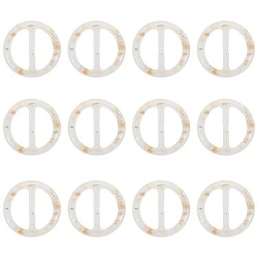 Imagem de PATIKIL Clipe de anel de cachecol, clipe de camiseta redonda de resina, anel moderno, cachecóis, fivela para mulheres, decoração de roupas de seda, 1", Resina, Liga metálica.