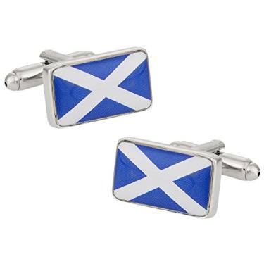 Imagem de Abotoaduras com a bandeira da Escócia Cuff-Daddy com caixa de apresentação