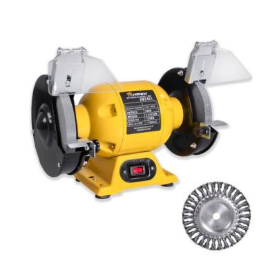 Imagem de Moto Esmeril 6 Pol com 2 Rebolos e Disco de Aço 127V ou 220V - HAWK