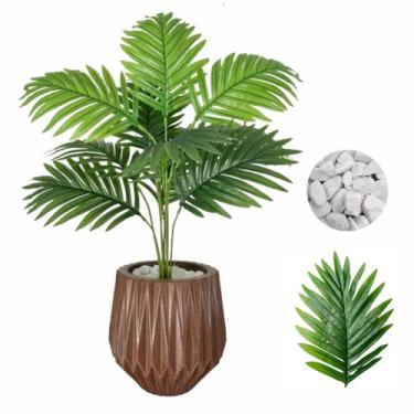Imagem de Planta Artificial Palmeira Com Vaso Origami Polietileno  - Flor Imp