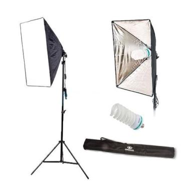 Imagem de Estúdio de Iluminação Ágata II Softbox 50x70cm 4 peças - 220v - GREYKA