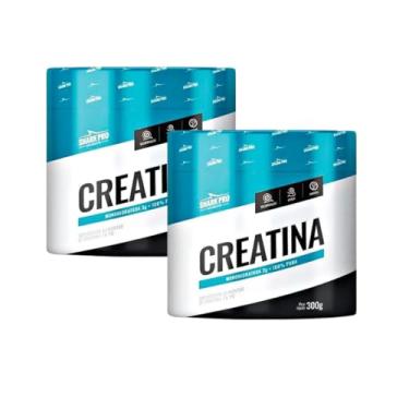 Imagem de Kit 2x Creatina Shark Pro Pura Monohidratada Pote 300g Sem Sabor