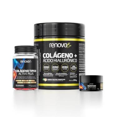 Imagem de Kit Colágeno Hidrolisado Verisol + Colágeno Tipo 2 para Osssos e articulações + Balm massageador Alivio Dores -Renova Be (216 gramas, Frutas Tropicais)