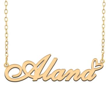 Imagem de A168A Colar de nome personalizado personalizado personalizado colar de nome banhado para mãe filha amizade feminino dia dos namorados aniversário de Natal ano novo, Metal, Sem pedras preciosas