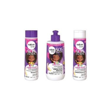 Imagem de Kit Salon Line Sos Kids Super Oleos Shampoo + Cond + Creme