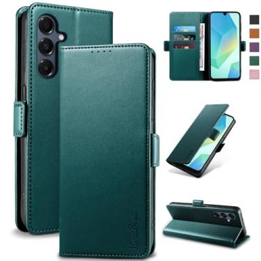 Imagem de YunuBeyii Capa Carteira para Samsung A16 5G - [Bloqueio RFID] Capinha Flip Magnética para Celular de Couro PU de Luxo com Suporte,Case Proteção,Rsistente,Antichoque, Verde