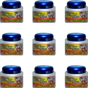 Imagem de Creme para os Pés e Mãos San Jully Com Sebo de Carneiro Pote 240g Kit 