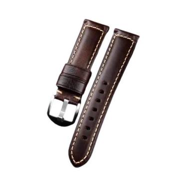 Imagem de Pulseira de Relógio de Couro Genuíno - 20mm, 22mm e 24mm - Compatível 