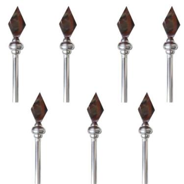 Imagem de Kit com 7 Mastros e 7 Ponteiras para Bandeiras  Resistentes e Prontos 