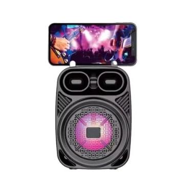 Imagem de Caixa De Som 8W LED Bluetooth Portátil Com Suporte De Celular 3 Polegadas KTS-1200