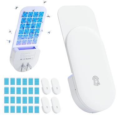 Imagem de Armadilha de insetos voadora, 2 em 1 para uso interno, armadilha para moscas de frutas (4, branca)