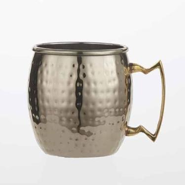 Imagem de American Metalcraft Caneca GM16H Moscow Mule, martelada, dourada/latão, 473 g.