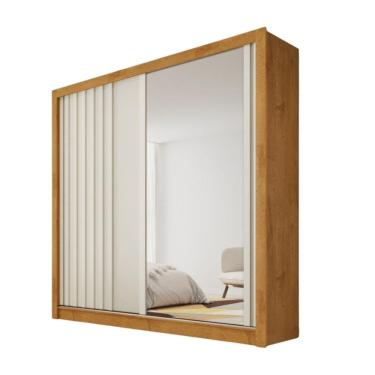 Imagem de Guarda Roupa Lugano 1 Porta Espelhada MDF - MadeMarcs