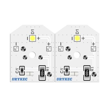 Imagem de URYKEC Lâmpada Led Para Geladeira Wr55X11132 Wr55X25754, Substituição, Ge Wr55X30602 Wr55X26486 Ps4704284 3033142 Eap12172918 Ap6261806 (2 Peças)