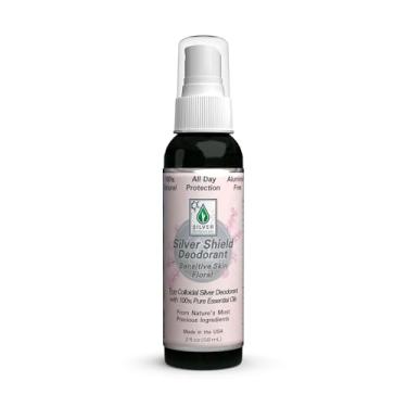 Imagem de Silver Botanicals Desodorante Shield - Fórmula Para Pele Sensível, Versão Spray Com Aroma Floral, Coloidal Totalmente Natural, 2 Oz.