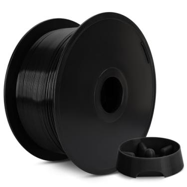 Imagem de JAREES Filamento PLA 3KG 1,75 mm preto, filamento de impressora 3D sem entupimentos Precisão dimensional +/- 0,02 mm, carretel de 3 kg (3 kg) Filamento de impressão PLA 3D