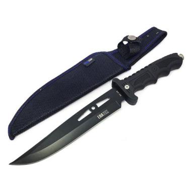 Imagem de Faca Inox 420cc com Bainha Nylon, Cabo Emborrachado e Lâmina 21cm SLKA