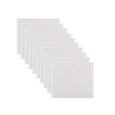 Imagem de YESSART Envelopes de plástico transparente tamanho carta 21 x 27 cm com reforço expansível para armazenamento de arquivos de documentos, pacote com 10 fechos de gancho