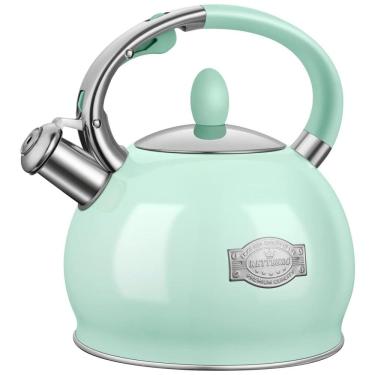 Imagem de Chaleira de Chá 2.6L com Apito, Aço Inoxidável, RETTBERG VH 802, Verde
