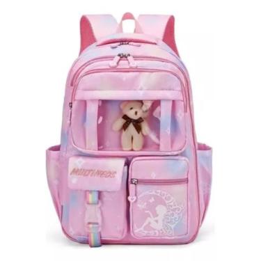 Imagem de Mochila Escolar Infantil Estilosa Grande Capacidade Impermeável Fofa M