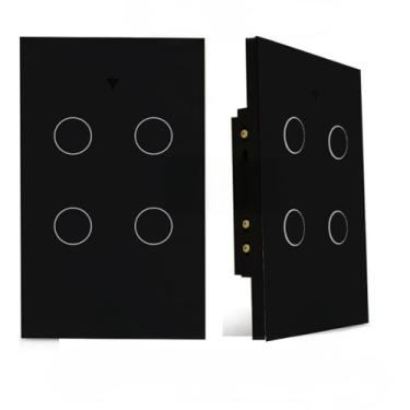 Imagem de Interruptores domésticosInterruptor Inteligente Tomada (4 Botão SEM Neutro PRETO)